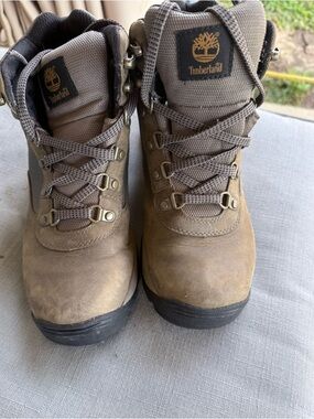 Timberland Brown Leather Hiking Boots - Brown size 8